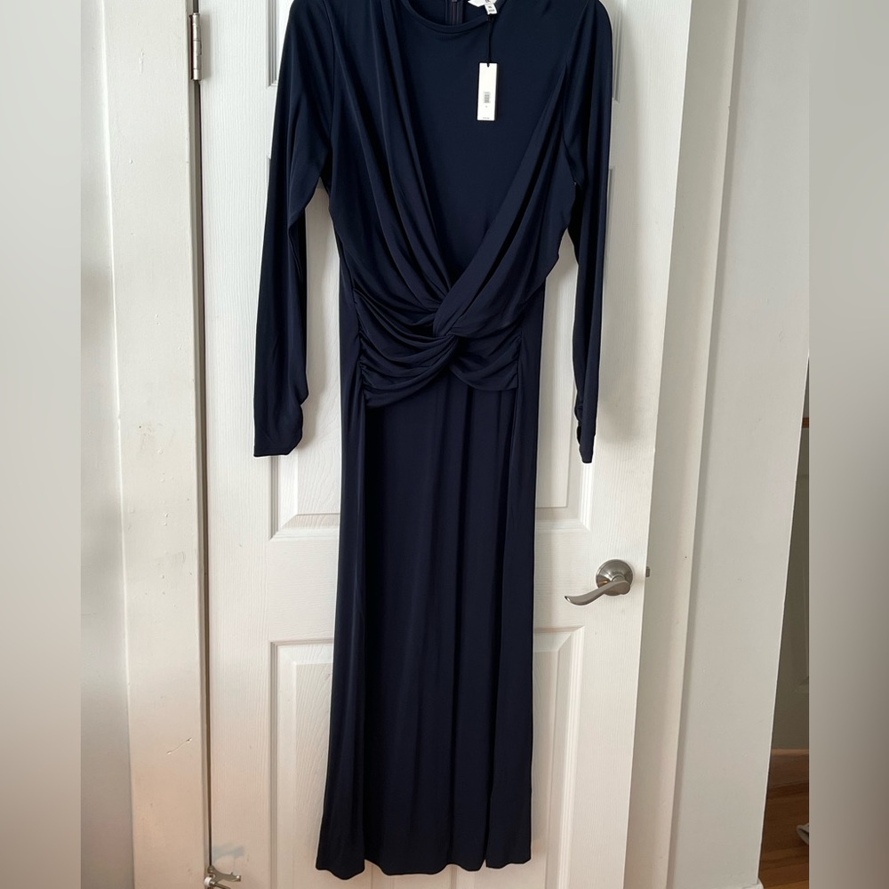 NWT navy blue long sleeve dress Banana Republic